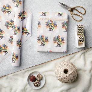 California Bear Feuerwehrmann Geschenkpapier