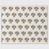 California Bear Feuerwehrmann Geschenkpapier (Flach)