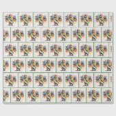 California Bear Feuerwehrmann Geschenkpapier (Flach)