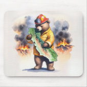 California Bear Feuerwehrmann Mousepad (Vorne)