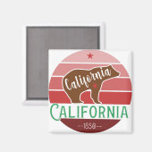 California Bear Flag Magnet (Vorderseite/Rückseite)