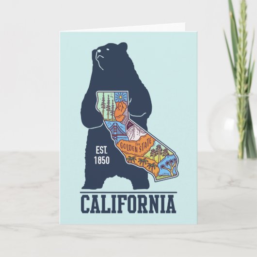 California Bear Golden Staat Card Karte (Vorderseite)