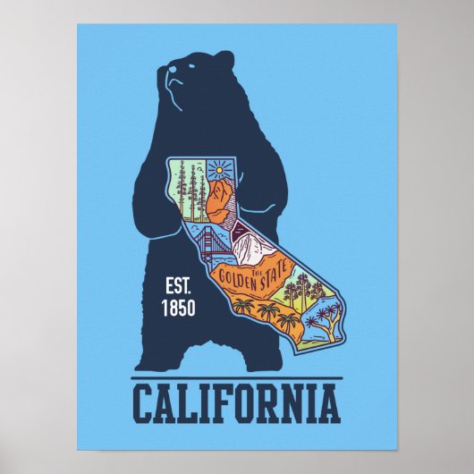 California Bear Golden Staat Poster (Vorne)