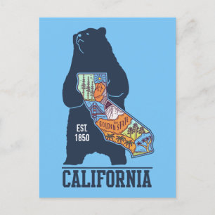 California Bear Golden Staat Postkarte