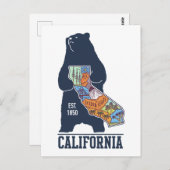 California Bear Golden Staat Postkarte (Vorne/Hinten)