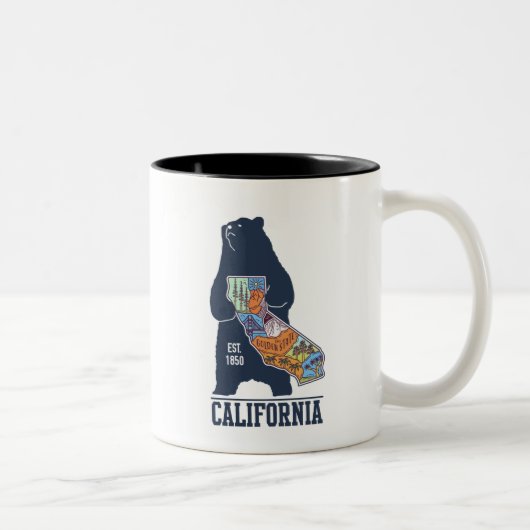  California Bear Golden    StateMug Zweifarbige Tasse (Rechts)