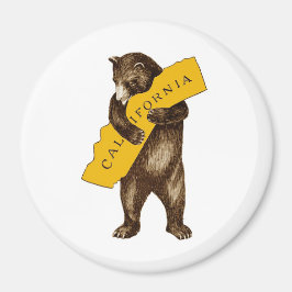California Bear Hugging Staat I Liebe Kalifornien Magnet