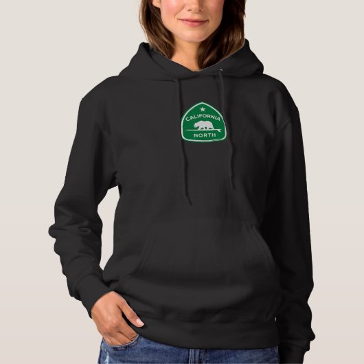 CALIFORNIA BEAR ON SURFBOARD Coastal State Highw Hoodie (Vorderseite)
