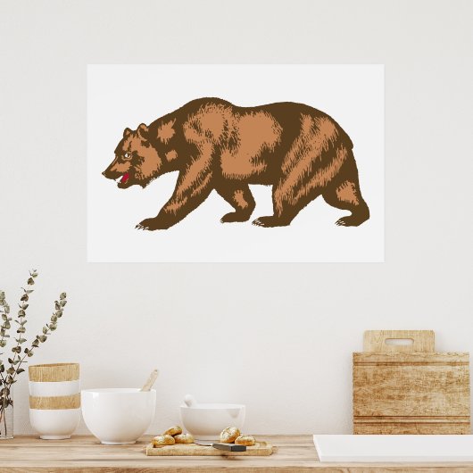 California Bear Poster (Küche)