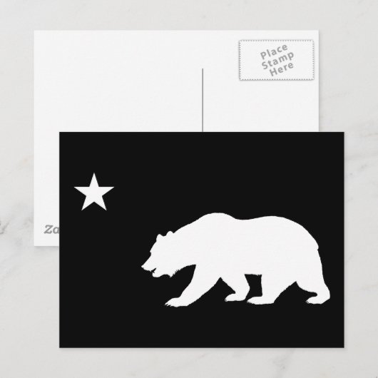 California Bear Postkarte (Vorne/Hinten)
