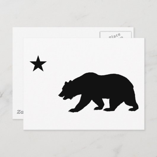 California Bear Postkarte (Vorne/Hinten)