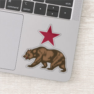 California Bear Republic Grizzand Star Aufkleber