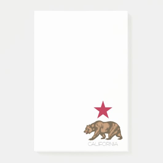 California Bear Republic Grizzand Star Post-it Klebezettel (Vorderseite)