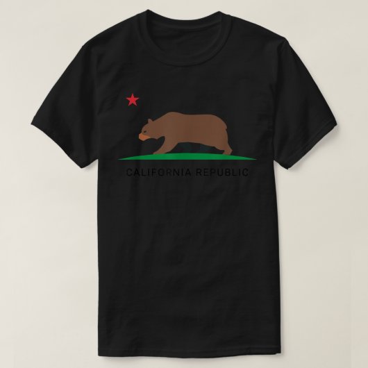 California Bear Republic State Flag  Hipster  T-Shirt (Design vorne)