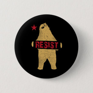 California Bear Shirt Resist Button