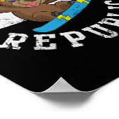 California Bear Snowboarder Snowboarder Poster (Ecke)