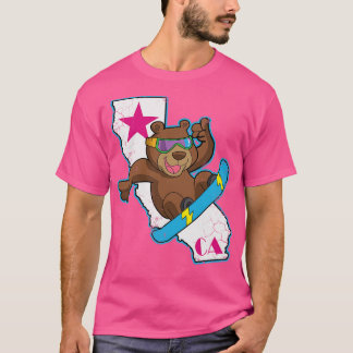 California Bear Snowboarder Snowboarder T-Shirt