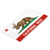 California Bear State Flag Bear Deer Flexi Magnet (Linke Seite)