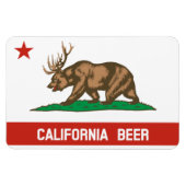 California Bear State Flag Bear Deer Flexi Magnet (Horizontal)