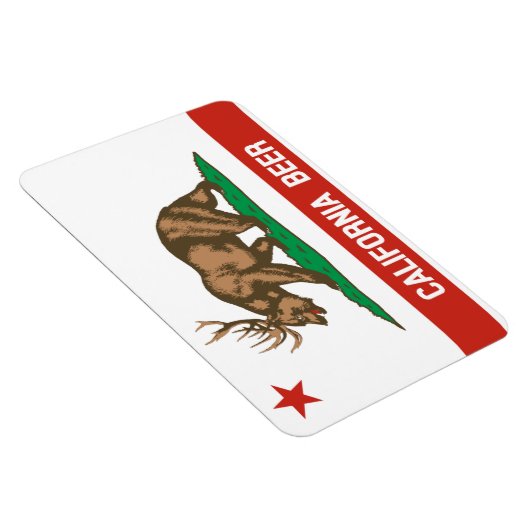 California Bear State Flag Bear Deer Flexi Magnet (Rechte Seite)