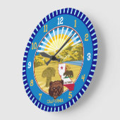 California Bear Wall Clock (veränderbarer Name der Große Wanduhr (Winkel)