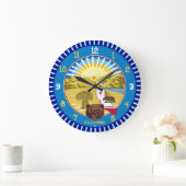 California Bear Wall Clock (veränderbarer Name der Große Wanduhr (Zuhause)