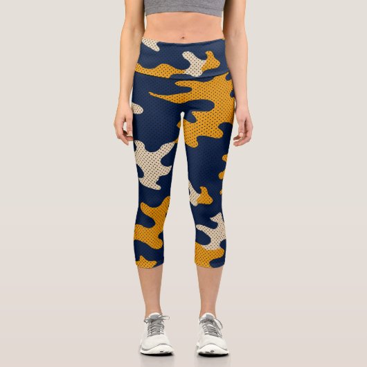 California Berkeley Golden Bear Spirit camo Capri Leggings (Vorderseite)
