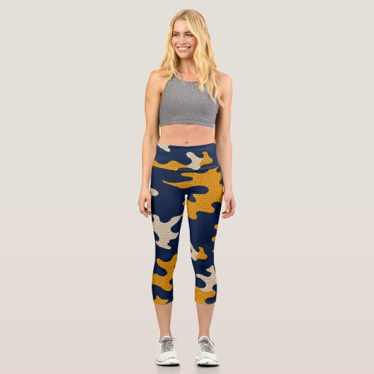 California Berkeley Golden Bear Spirit camo Capri Leggings (Vorderseite)