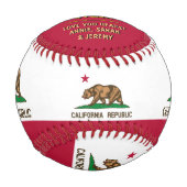 California Best Vater, patriotische USA, Flag Baseball (Vorderseite)