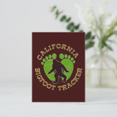 California Bigfoot Tracker Postkarte (Stehend Vorderseite)