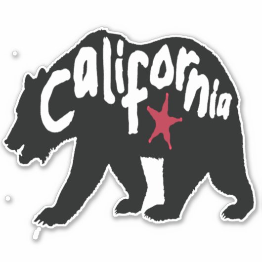 California Black Bear Aufkleber (Vorderseite)