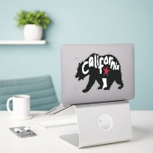 California Black Bear Aufkleber (Laptop auf Schreibtisch)
