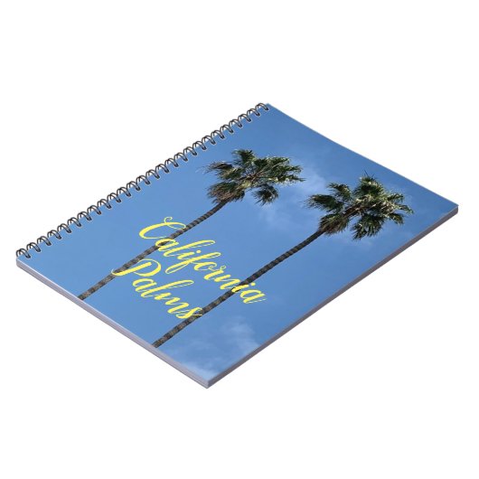 California Blue Sky Palm Trees Notizblock (Linke Seite)