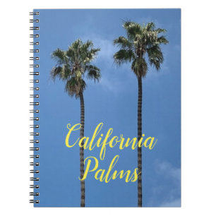 California Blue Sky Palm Trees Notizblock