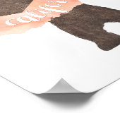 California Boho Bear Print Poster (Ecke)