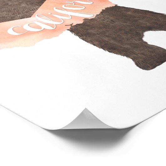 California Boho Bear Print Poster (Ecke)