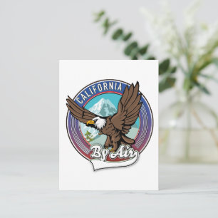 California By Air travel patch Feiertagspostkarte