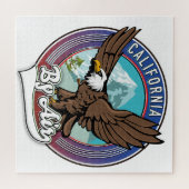 California By Air travel patch Puzzle (Horizontal)