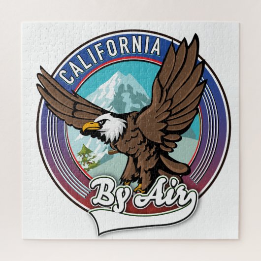 California By Air travel patch Puzzle (Vertikal)