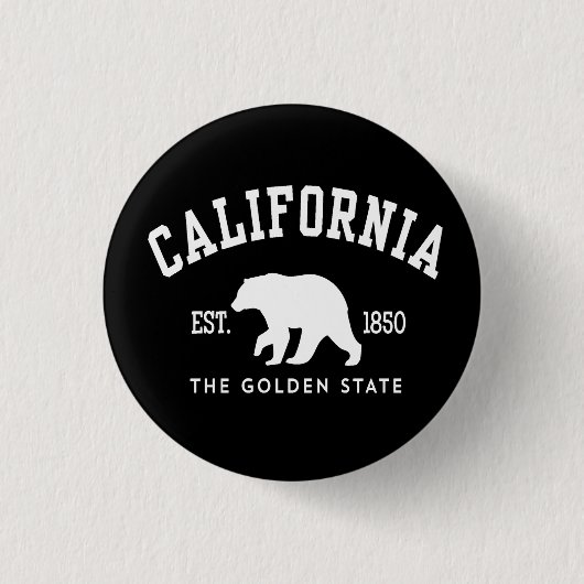 California CA Bear Button (Vorderseite)