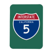 California CA I-5 Interstate HighShield - Magnet (Vertikal)