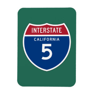 California CA I-5 Interstate HighShield - Magnet