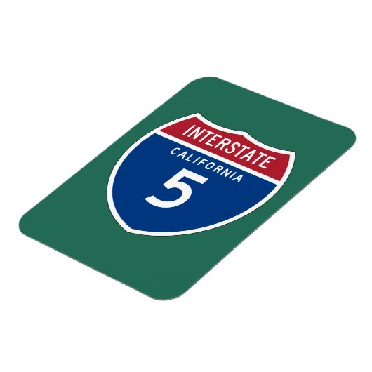 California CA I-5 Interstate HighShield - Magnet (Linke Seite)