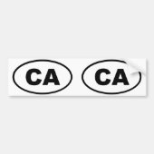 California CA Oval Autoaufkleber (Vorne)