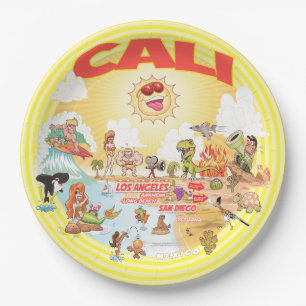 California CALI Beach Paradise Pappteller