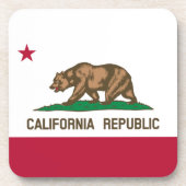 California Cali Republic Bear Flag, US-Staaten Bev Getränkeuntersetzer (Vorderseite)