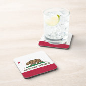 California Cali Republic Bear Flag, US-Staaten Getränkeuntersetzer (Rechte Seite)