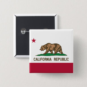 California Cali Republic Bear Flag, US Staaten Hin Button