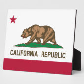 California Cali Republic Bear Flag, US Staaten Pla Fotoplatte (Seite)