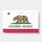 California Cali Republic Bear Flag, US States Badg Ausweis (Rückseite)
